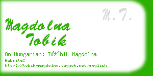 magdolna tobik business card